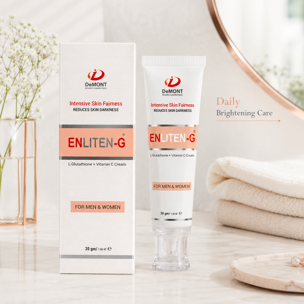 ENLITEN-G Intensive Skin Fairness Cream – L-Glutathione + Vitamin C | 30gm