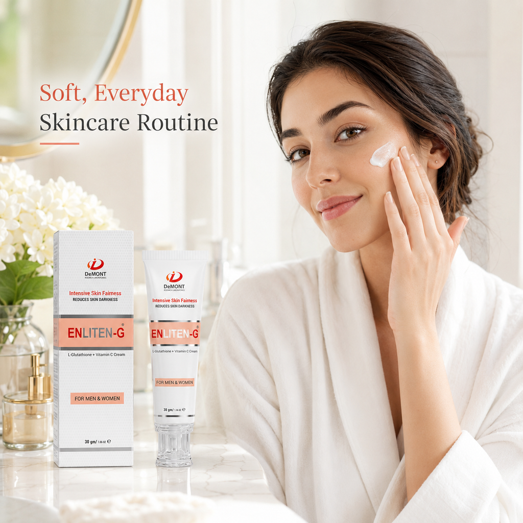 ENLITEN-G Intensive Skin Fairness Cream – L-Glutathione + Vitamin C | 30gm