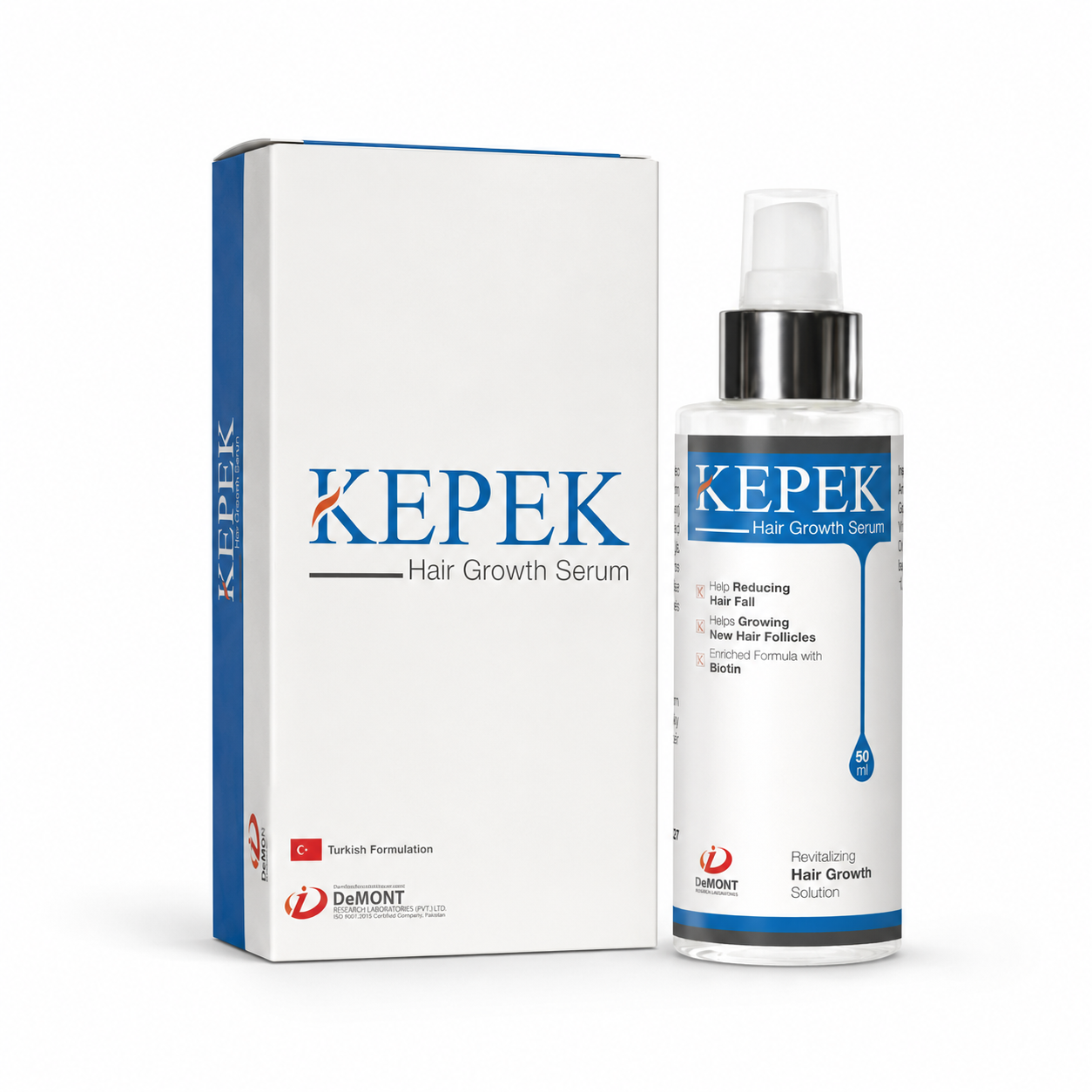 KEPEK Hair Growth Serum | Turkish Formula for Hair Loss & Thinning | DeMont