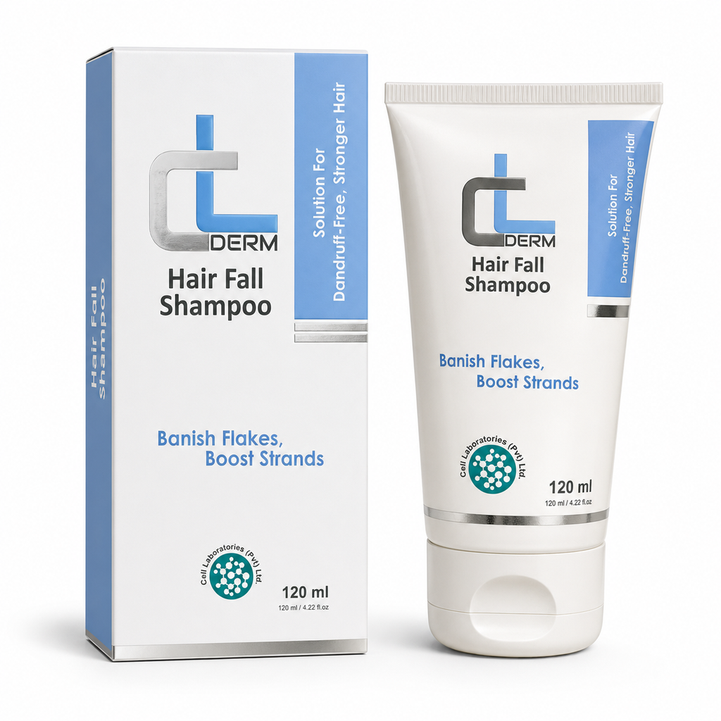 CL Derm Hair Fall Shampoo – 120ml | Anti-Hairfall & Anti-Dandruff | Zinc Pyrithione, Biotin & Onion Extract