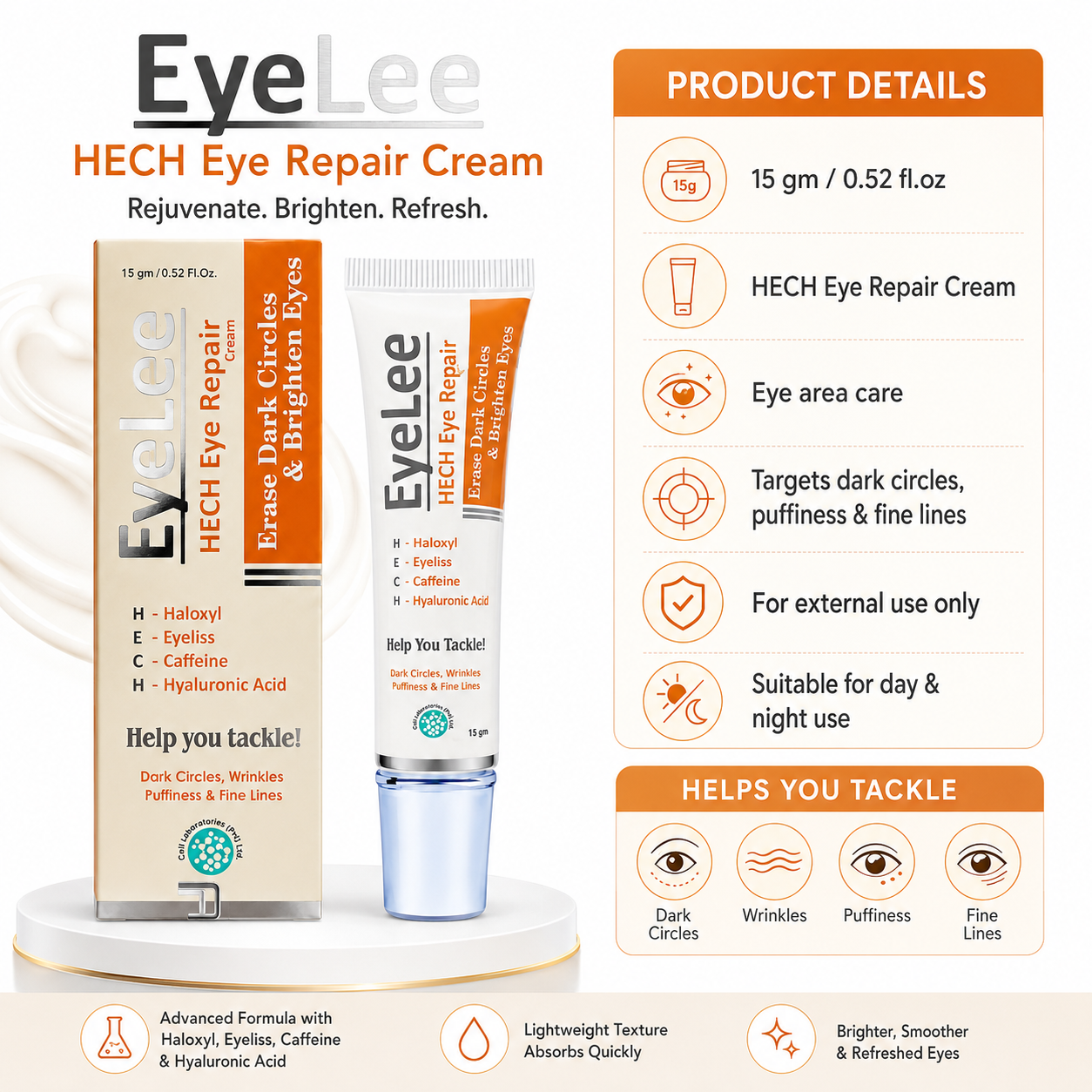ENLITEN Intensive Skin Lightening Serum – 20ml | Vitamin C Derivative & Hyaluronic Acid | Turkish Formulation